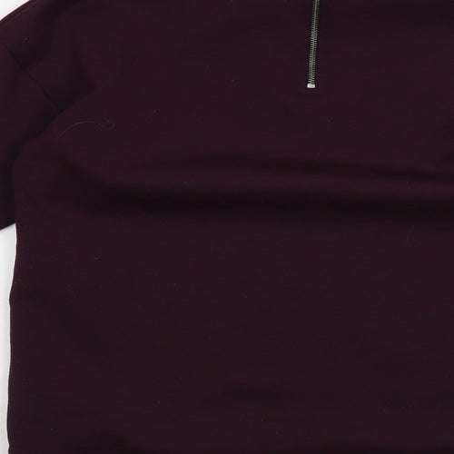 NEXT Womens Purple  Polyester Tunic Sweatshirt Size 12  Zip
