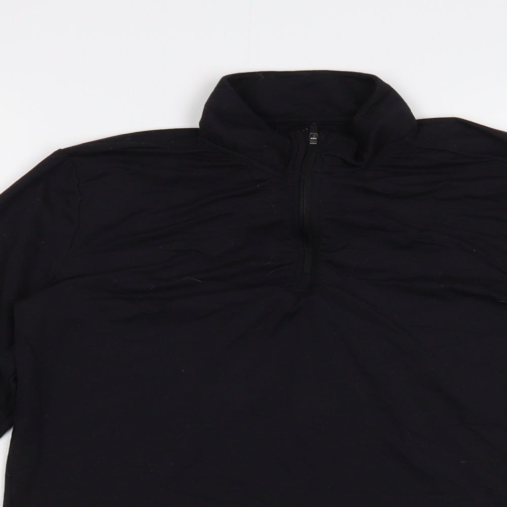 Crivit Womens Black  Polyester Pullover Sweatshirt Size 12  Zip