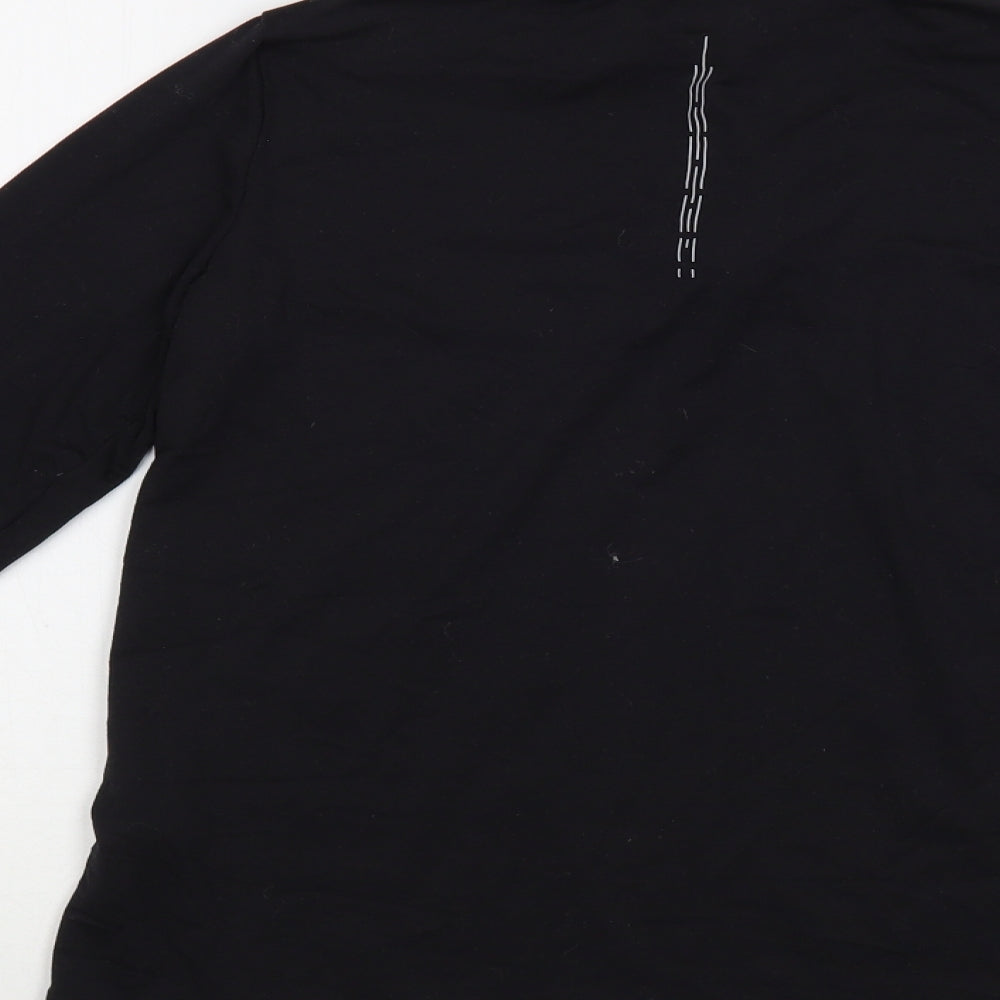 Crivit Womens Black  Polyester Pullover Sweatshirt Size 12  Zip