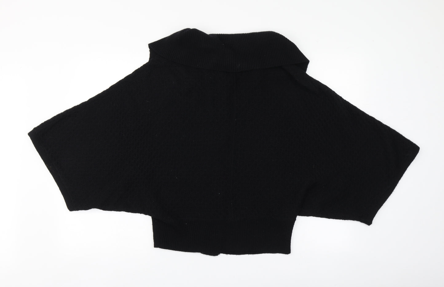 Atmosphere Womens Black Roll Neck  Acrylic Cardigan Jumper Size 10