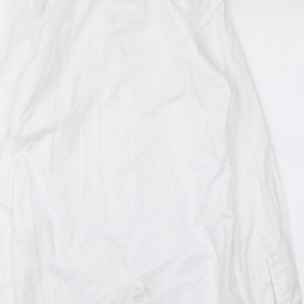 Eterna Mens White  Cotton  Button-Up Size 15 Collared