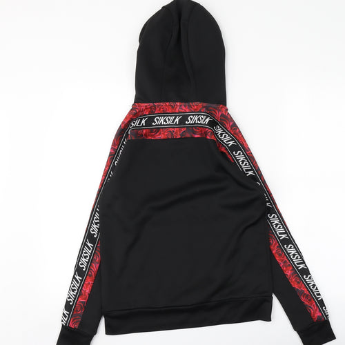 SikSilk Womens Black  Polyester Pullover Hoodie Size 8