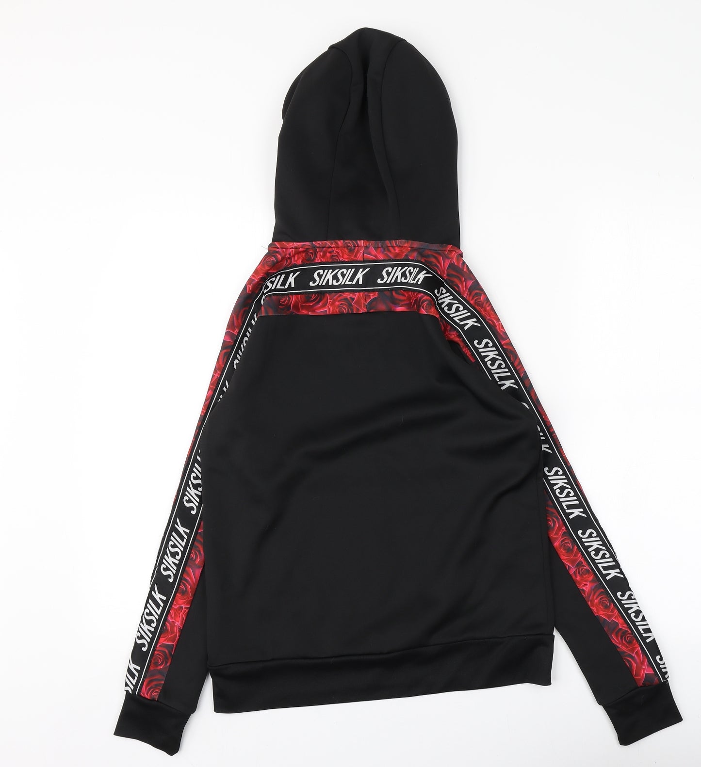 SikSilk Womens Black  Polyester Pullover Hoodie Size 8