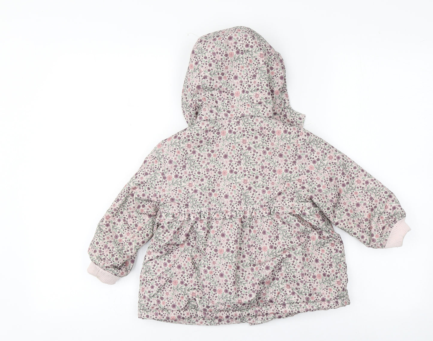 H&M Girls Pink Floral  Gilet Jacket Size 18-24 Months