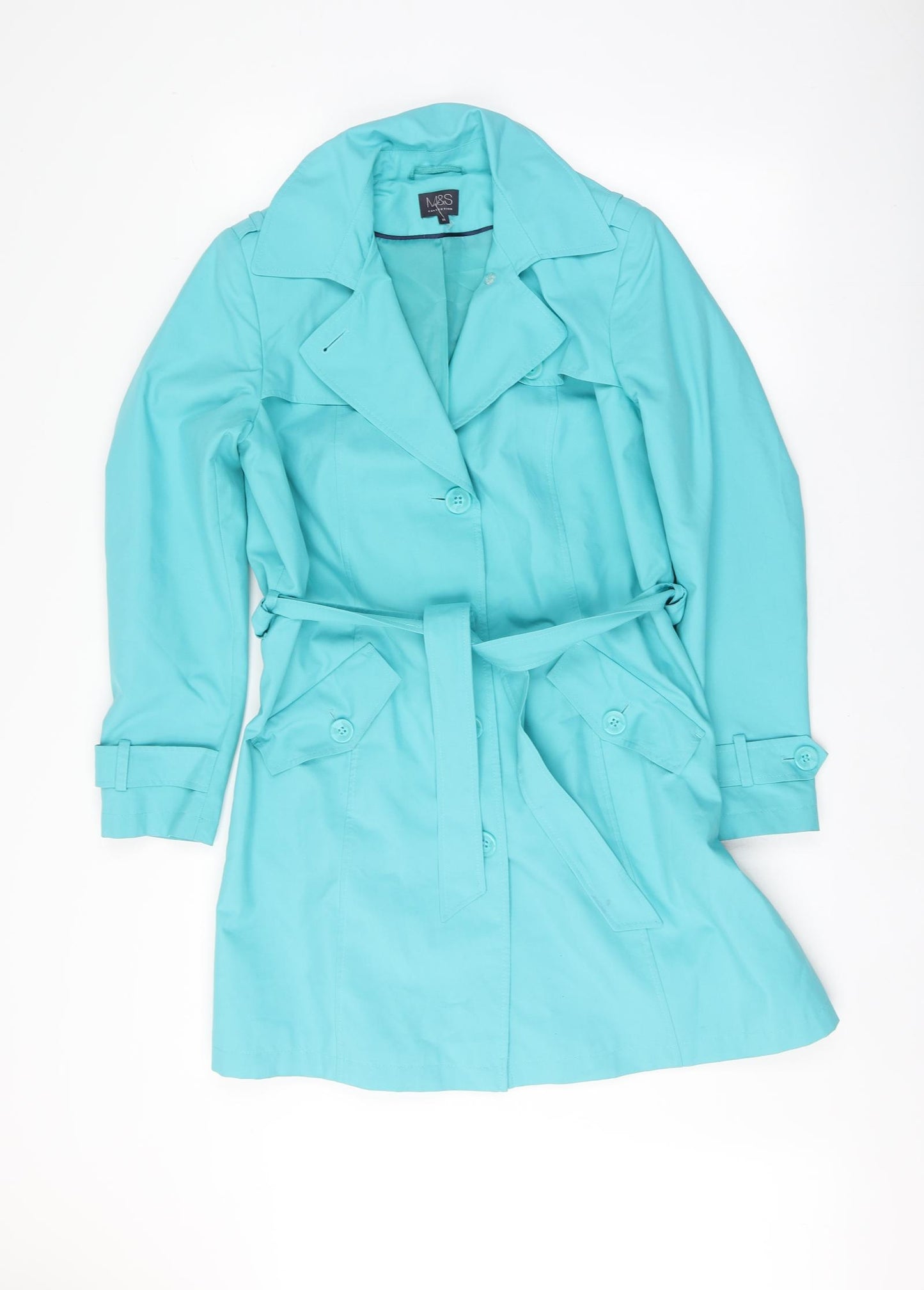 Marks and Spencer Womens Blue   Pea Coat Coat Size 14