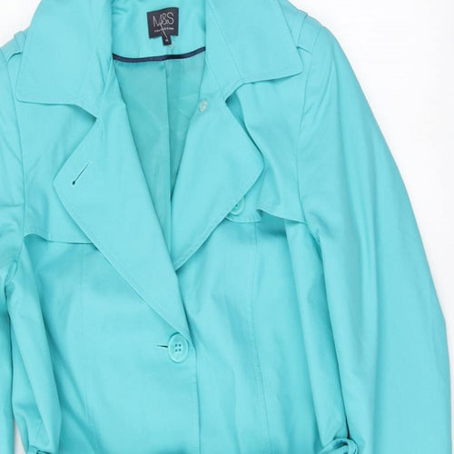 Marks and Spencer Womens Blue   Pea Coat Coat Size 14
