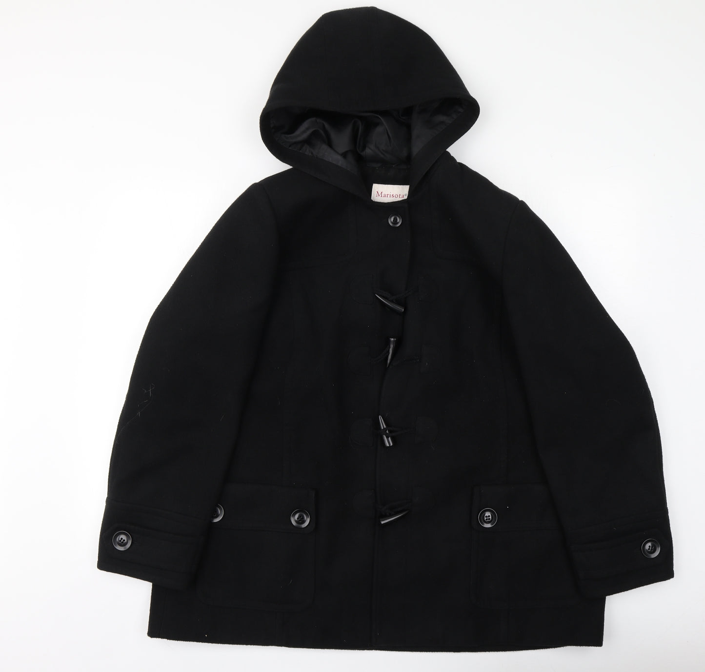 Marisota Womens Black   Pea Coat Coat Size 18