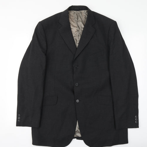 Marks and Spencer Mens Grey  Polyester Jacket Suit Jacket Size 44