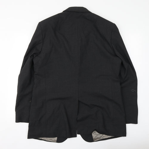Marks and Spencer Mens Grey  Polyester Jacket Suit Jacket Size 44