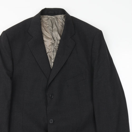 Marks and Spencer Mens Grey  Polyester Jacket Suit Jacket Size 44