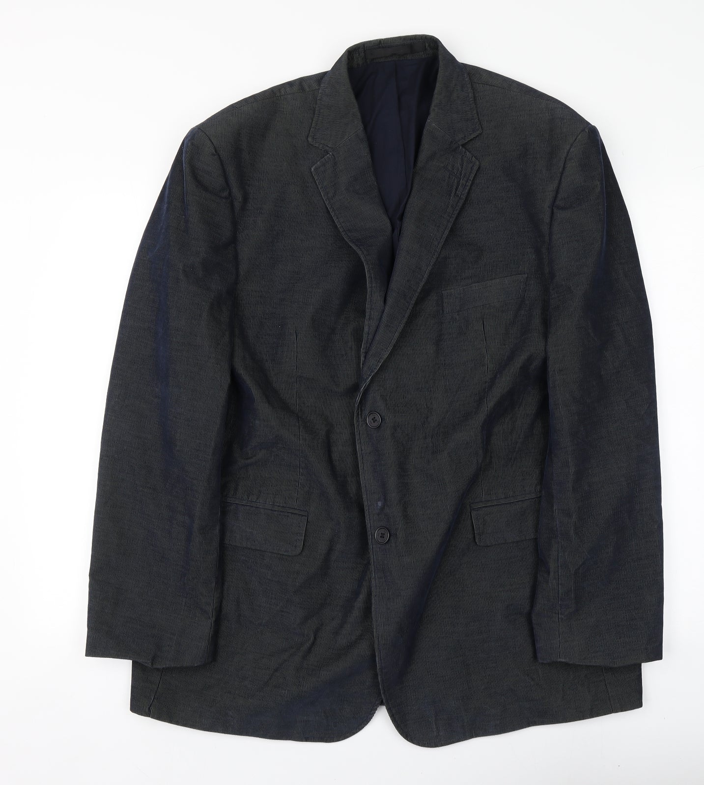 Marks and Spencer Mens Blue  Cotton Jacket Suit Jacket Size XL