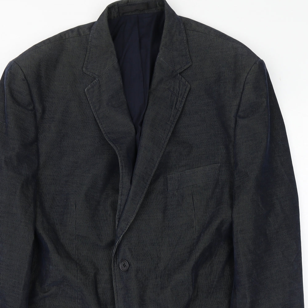 Marks and Spencer Mens Blue  Cotton Jacket Suit Jacket Size XL