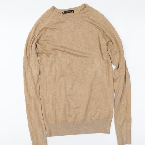 Dunnes Stores Womens Beige Round Neck  Viscose Pullover Jumper Size XS