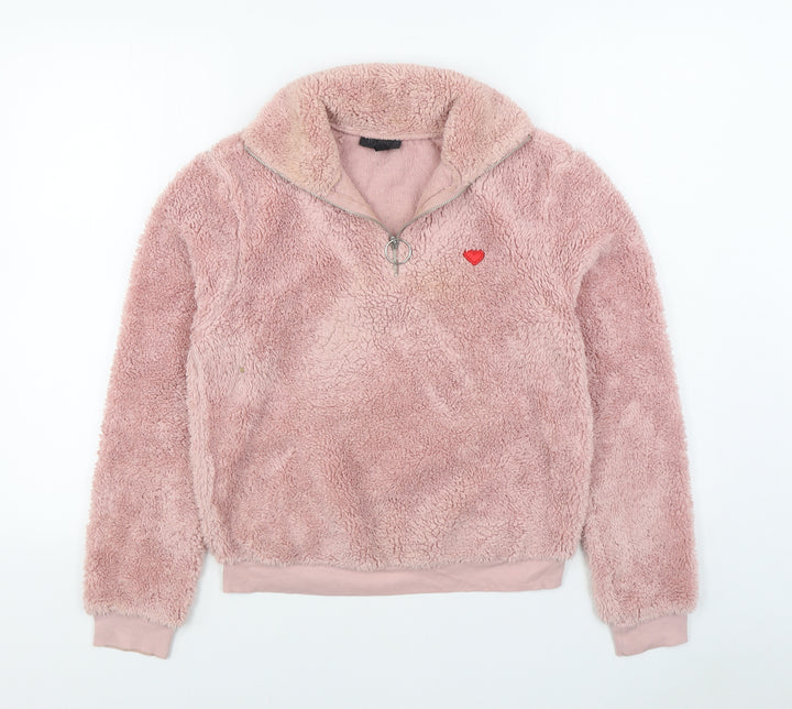 Topshop Womens Pink Jacket Size 8 Zip