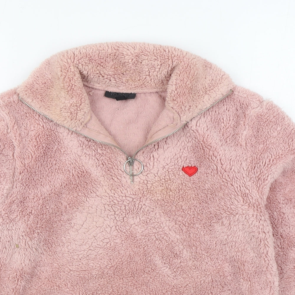Topshop Womens Pink Jacket Size 8 Zip