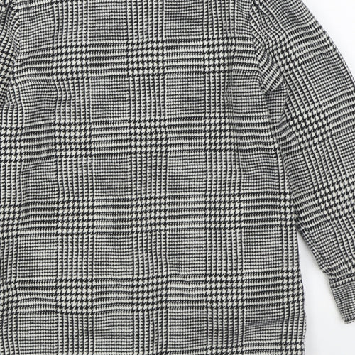 NEXT Girls Black Houndstooth Jacket Size 9 Years Button