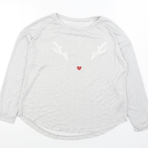 Dunnes Stores Womens Grey Polyester Pullover Sweatshirt Size S Pullover