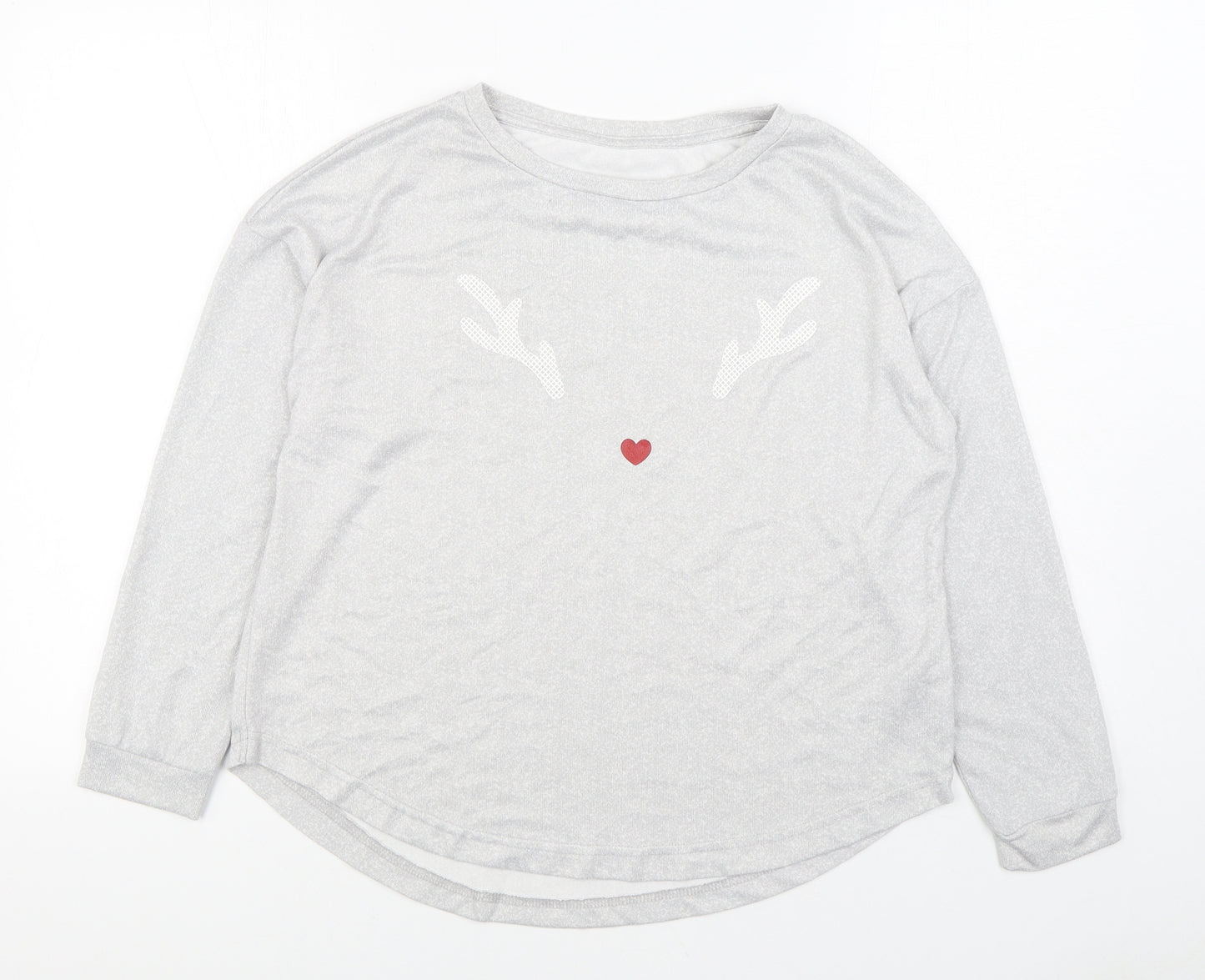 Dunnes Stores Womens Grey Polyester Pullover Sweatshirt Size S Pullover