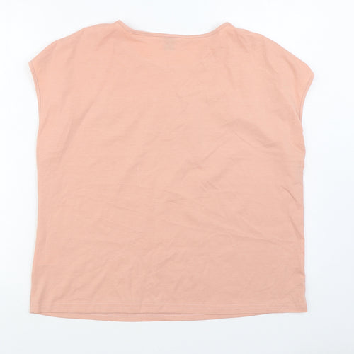 SheIn Womens Pink Polyester Basic T-Shirt Size XL Roll Neck