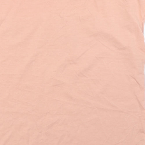 SheIn Womens Pink Polyester Basic T-Shirt Size XL Roll Neck