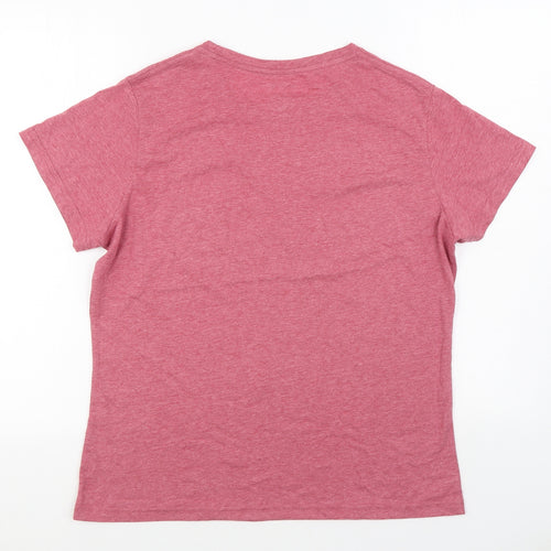 SheIn Womens Red Cotton Basic T-Shirt Size XL Round Neck