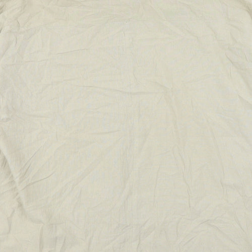 SheIn Womens Beige Polyester Basic Button-Up Size M Collared