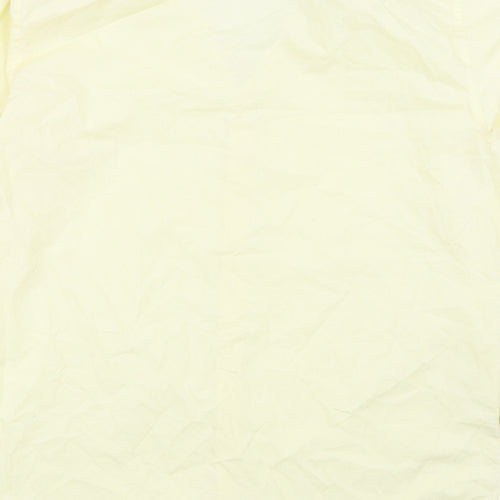 Matalan Mens Yellow Polyester Dress Shirt Size 16.5 Collared Button