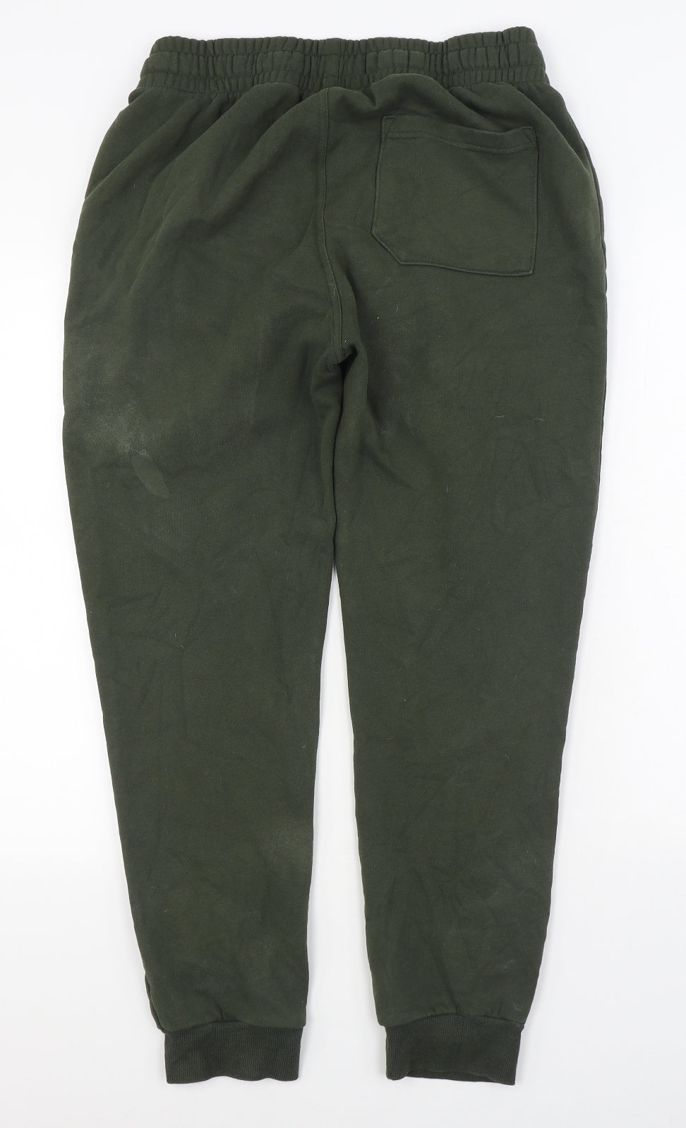 Matalan Womens Green Cotton Jogger Trousers Size L L30 in Regular Tie