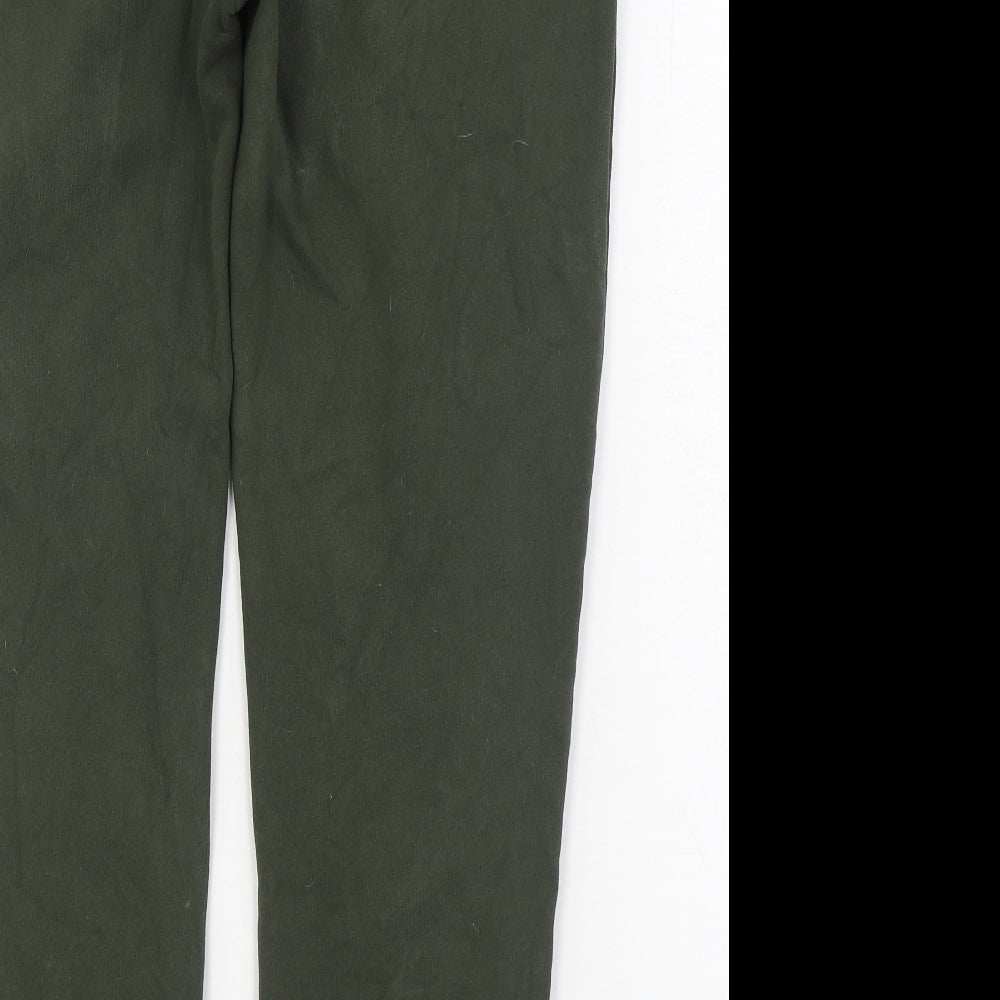 Matalan Womens Green Cotton Jogger Trousers Size L L30 in Regular Tie