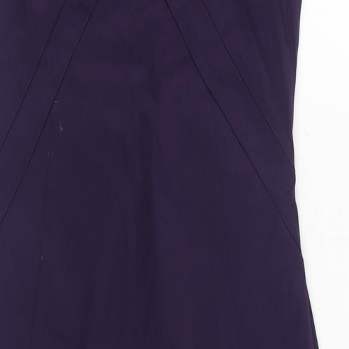 In Wear Womens Purple Viscose Sheath Size 12 V-Neck Zip