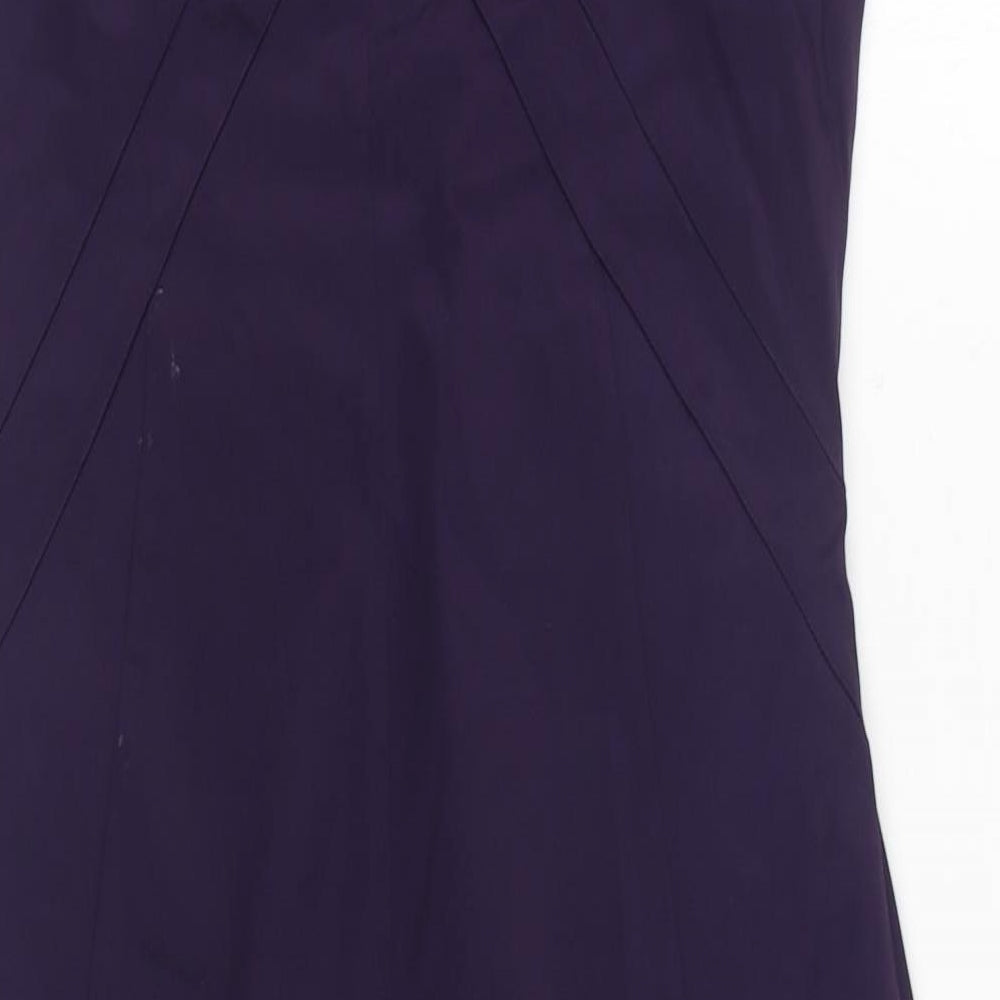In Wear Womens Purple Viscose Sheath Size 12 V-Neck Zip