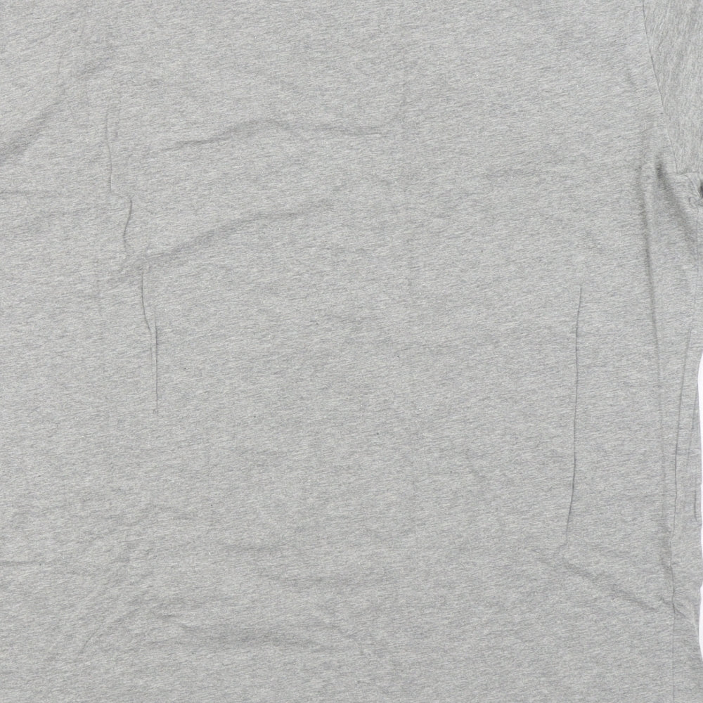 Replay Mens Grey Cotton T-Shirt Size XL Round Neck