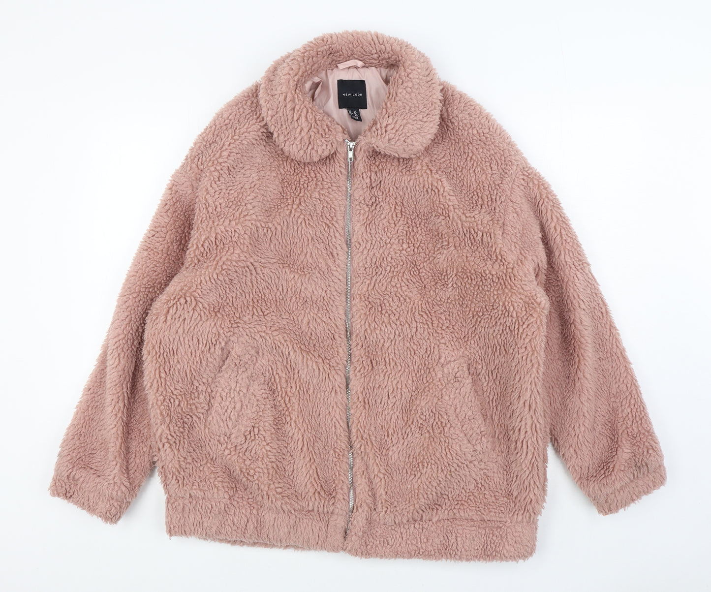 New Look Womens Pink Jacket Size 14 Zip