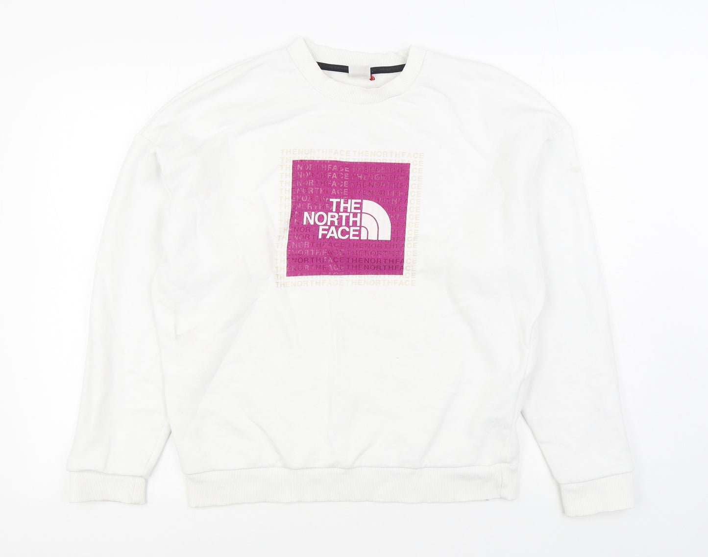 The North Face Womens White Cotton Pullover Sweatshirt Size L Pullover