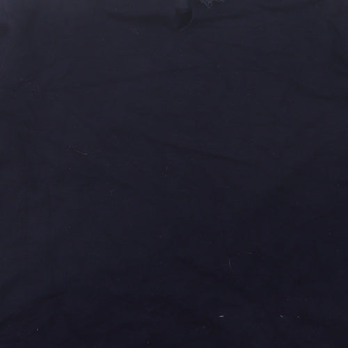Warehouse Womens Blue Viscose Basic T-Shirt Size 14 Collared