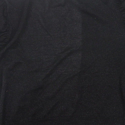Agenda Womens Black V-Neck Viscose Cardigan Jumper Size 14