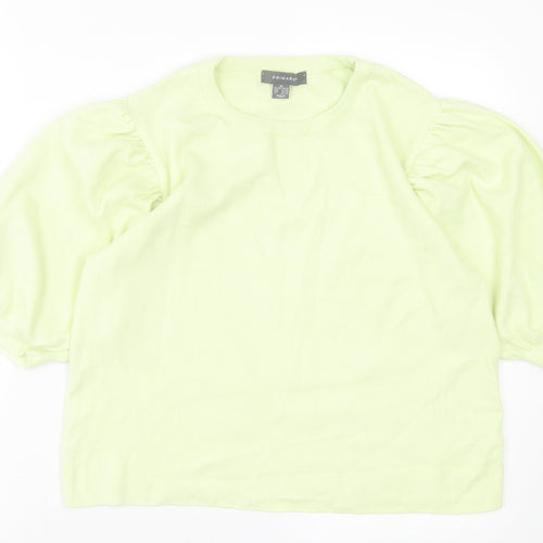 Primark Womens Green Crew Neck Polyester Pullover Jumper Size XL