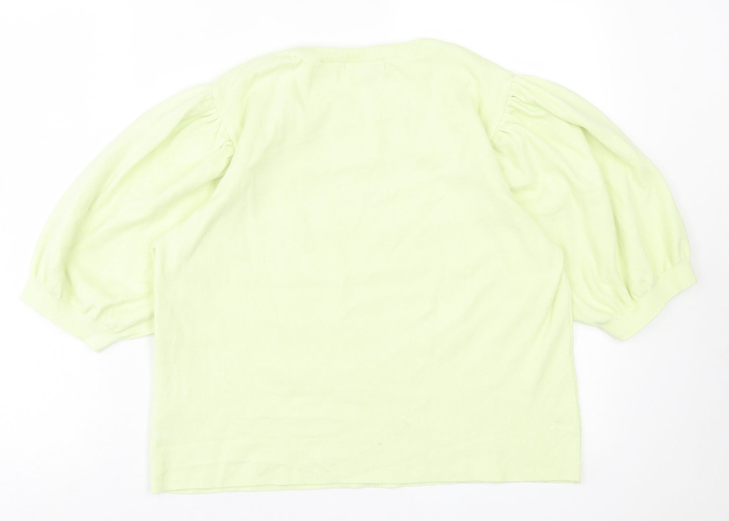 Primark Womens Green Crew Neck Polyester Pullover Jumper Size XL