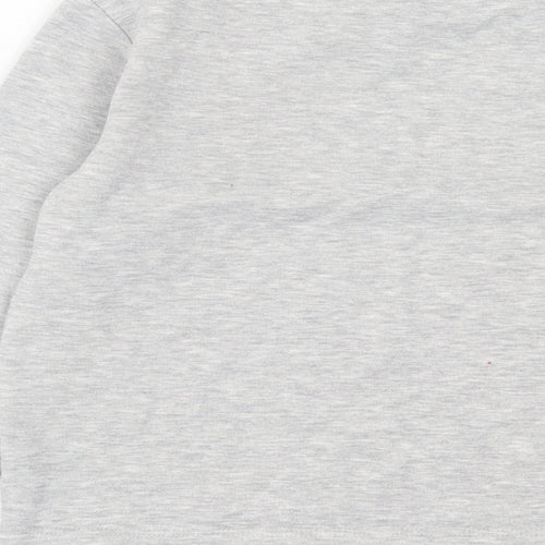 Very Girls Grey Polyester Basic Casual Size 10 Years Crew Neck Pullover