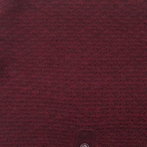 New Look Womens Purple Crew Neck Acrylic Pullover Jumper Size M