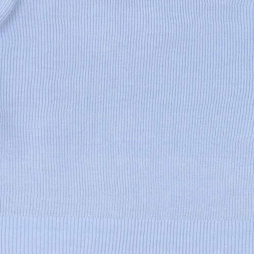 NEXT Womens Blue V-Neck Acrylic Pullover Jumper Size L