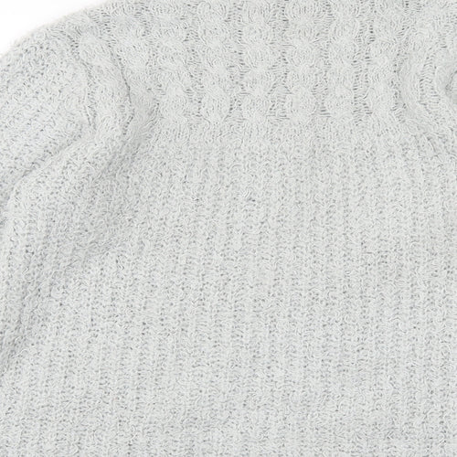 B.You Womens Grey High Neck Polyester Pullover Jumper Size M