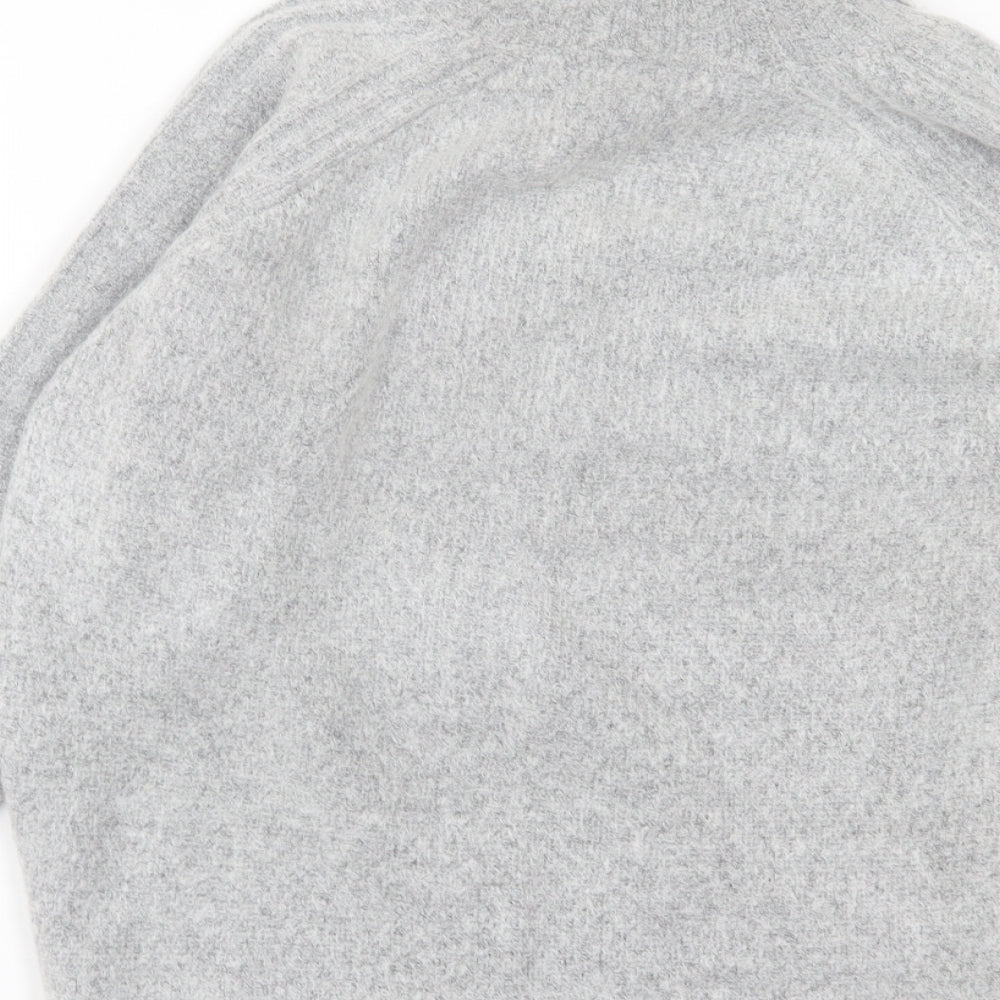 RJR.John Rocha Womens Grey Roll Neck Acrylic Pullover Jumper Size L