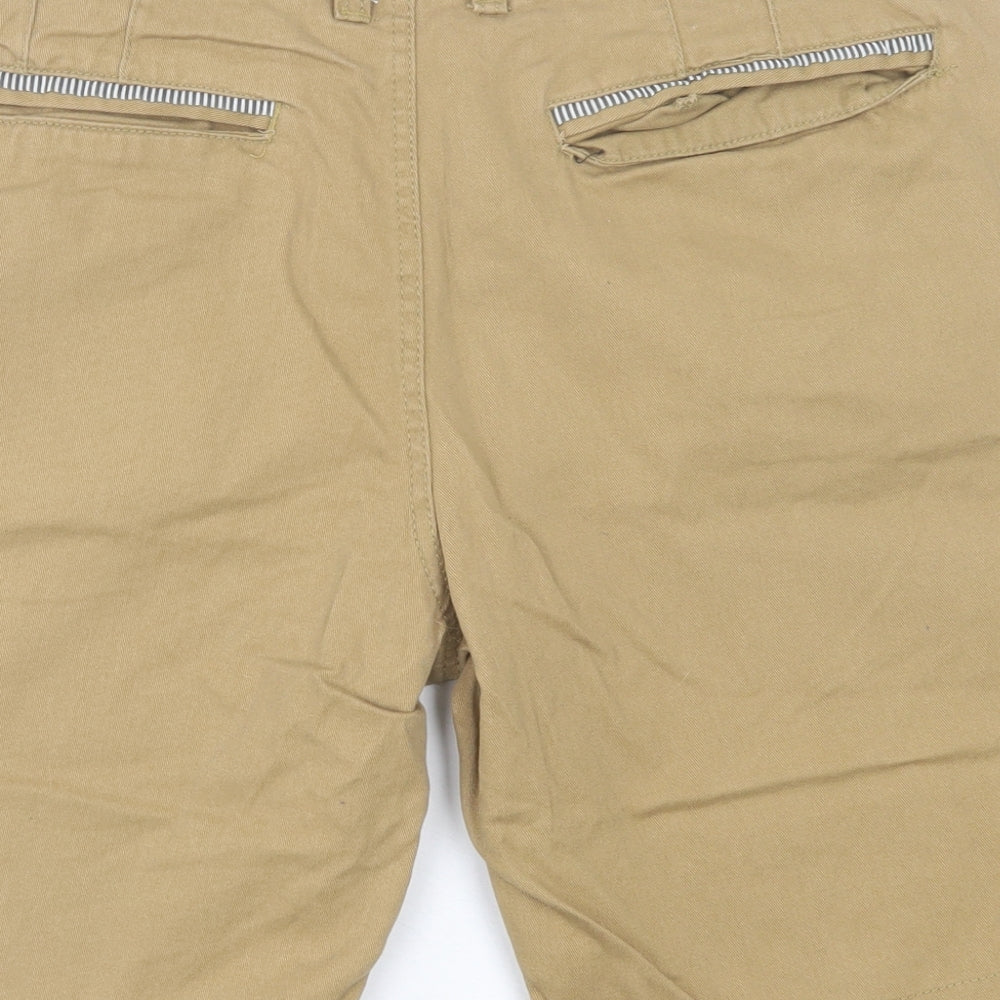 Boohoo Mens Brown Cotton Chino Shorts Size 36 in L9 in Regular Button