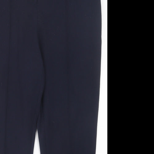 F&F Womens Blue Polyester Trousers Size 18 L28 in Regular Button