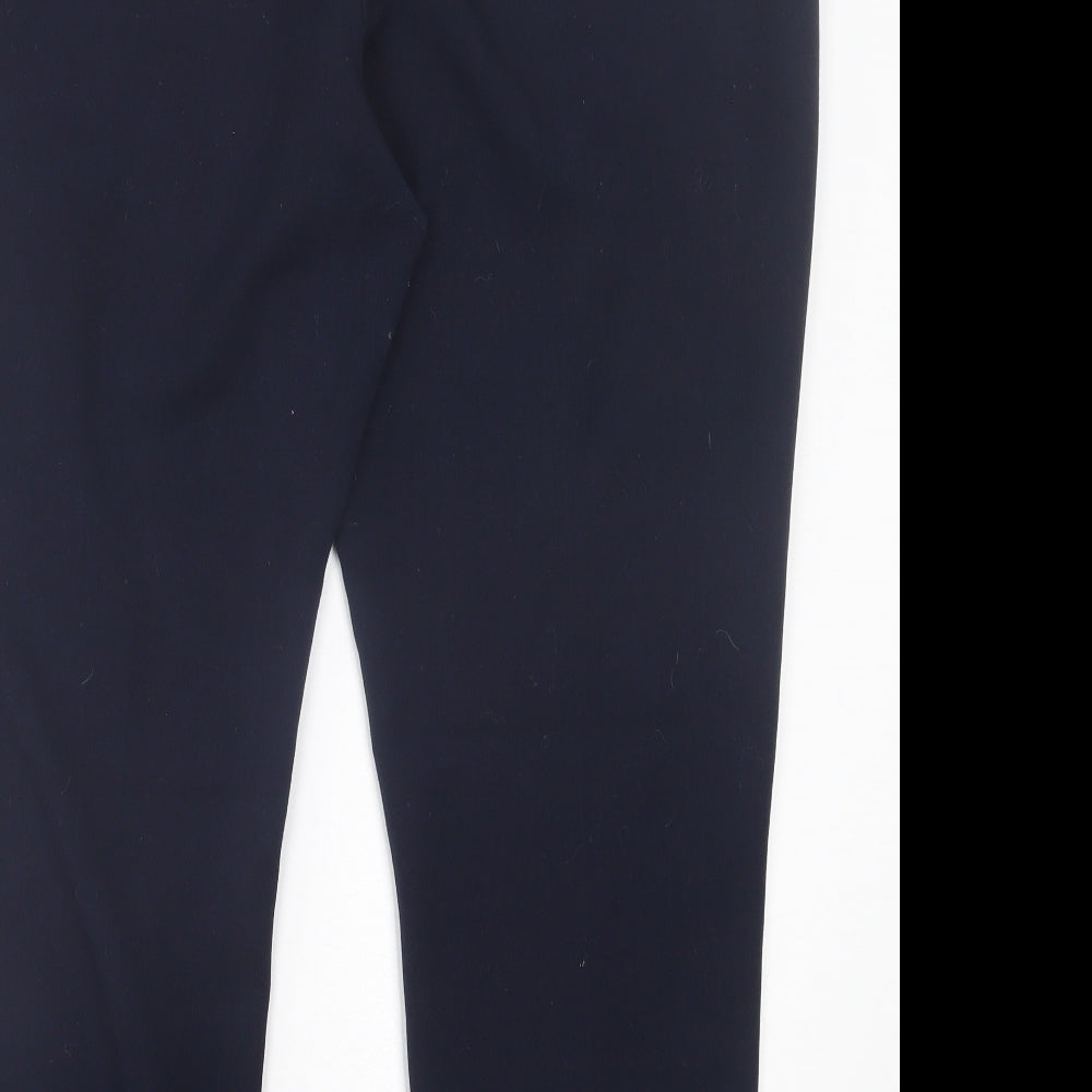 F&F Womens Blue Polyester Trousers Size 18 L28 in Regular Button