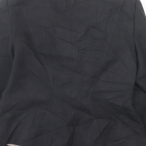 Debenhams Womens Grey Jacket Blazer Size 10 Button