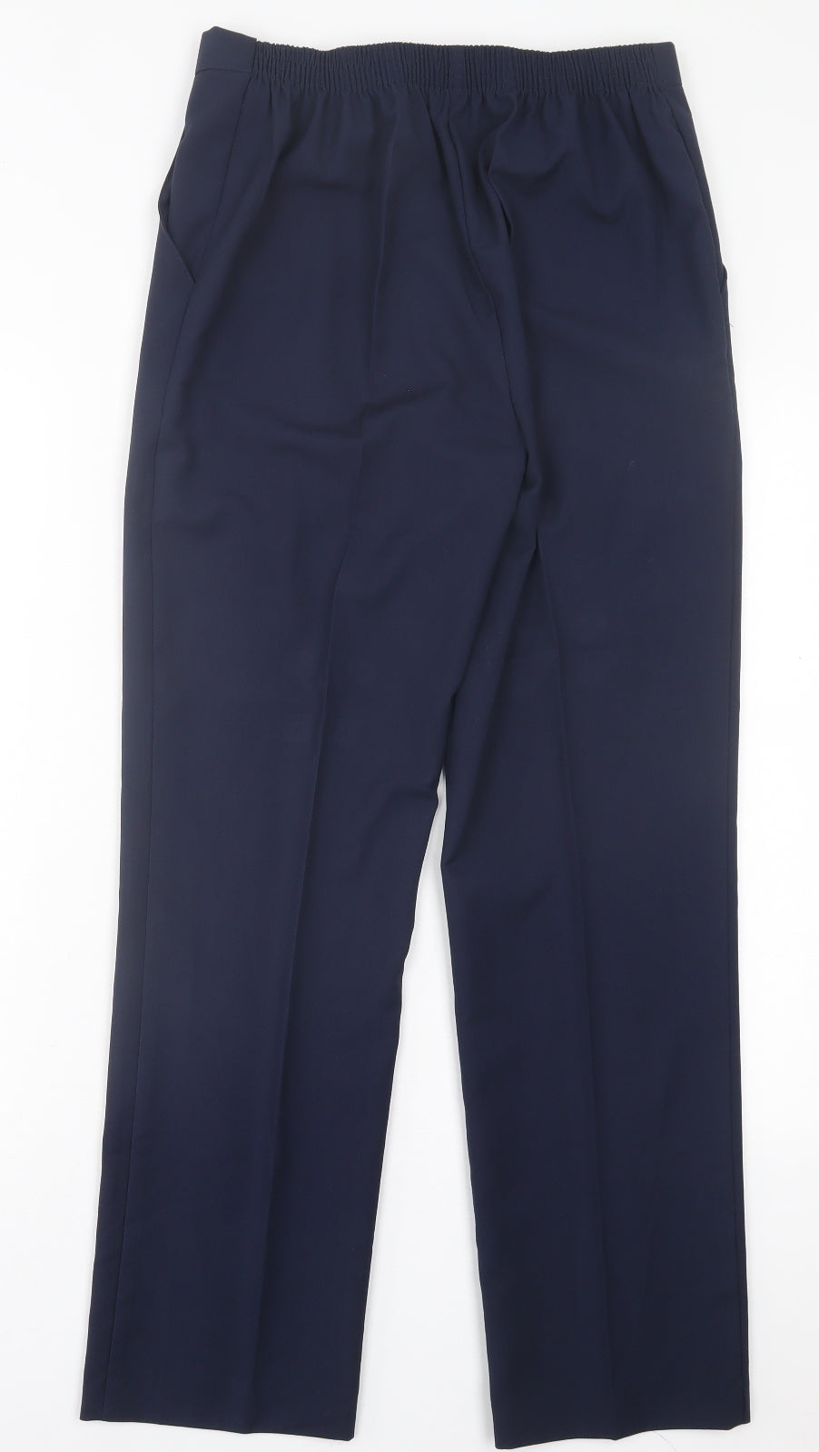 Pinns Womens Blue Polyester Trousers Size 14 L29 in Regular