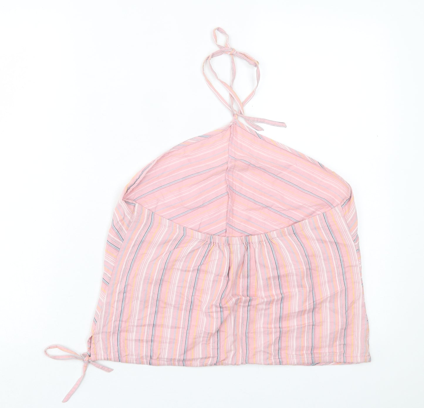 Oasis Womens Pink Striped Cotton Basic Tank Size 12 Halter