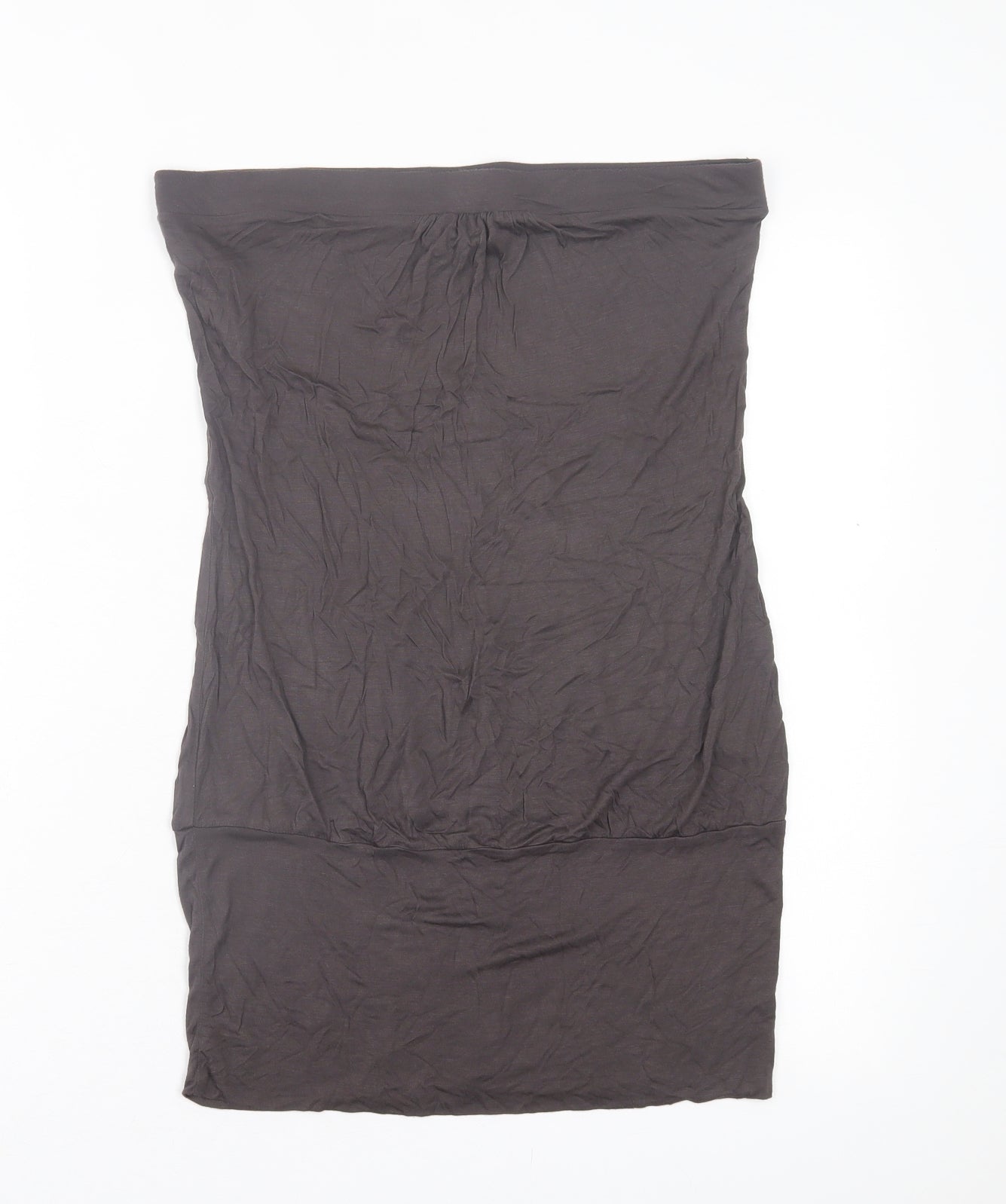 Warehouse Womens Grey Viscose A-Line Skirt Size 14
